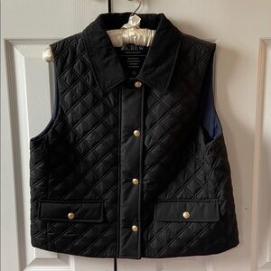 J. Crew Quilted Barn Vest, Black, NWT